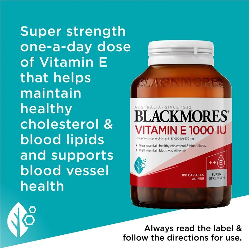 Blackmores VE 1000IU 天然维生素E美白养颜100粒 4