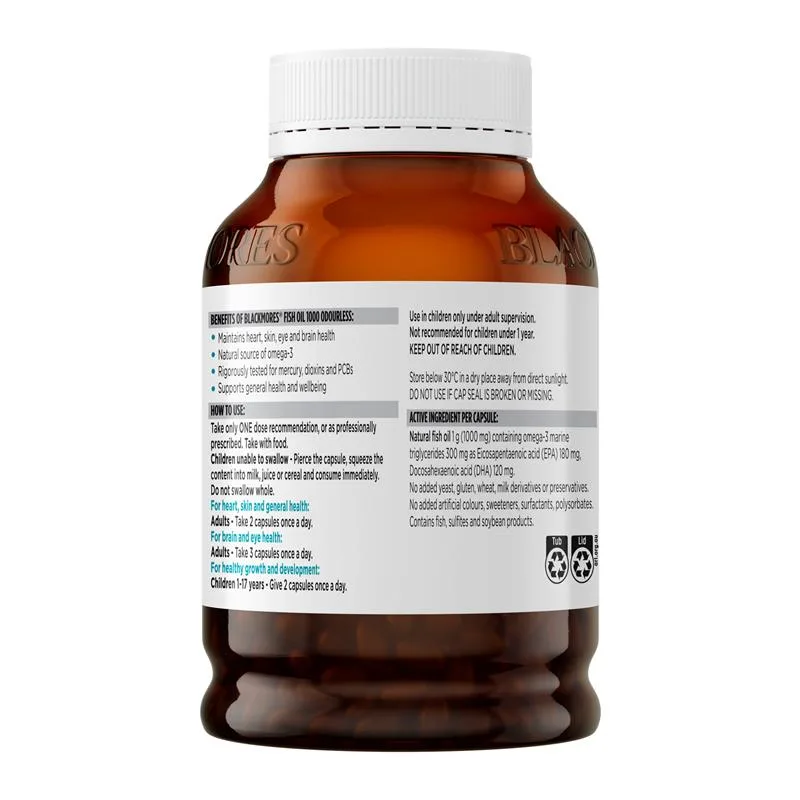 Blackmores 无腥味深海鱼油 1000mg 400粒 2