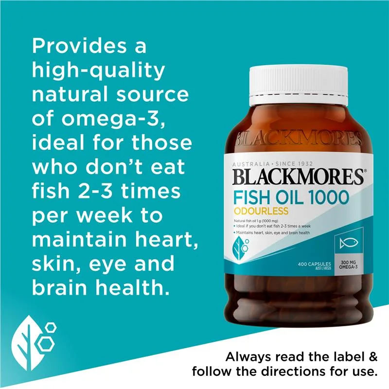 Blackmores 无腥味深海鱼油 1000mg 400粒 4