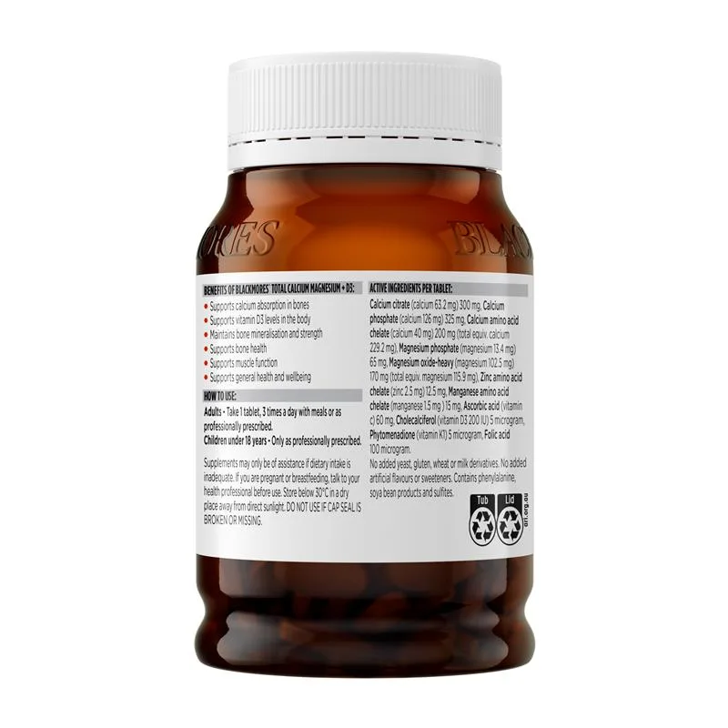 Blackmores 澳佳宝 活性钙镁片+维生素D3 200粒 3
