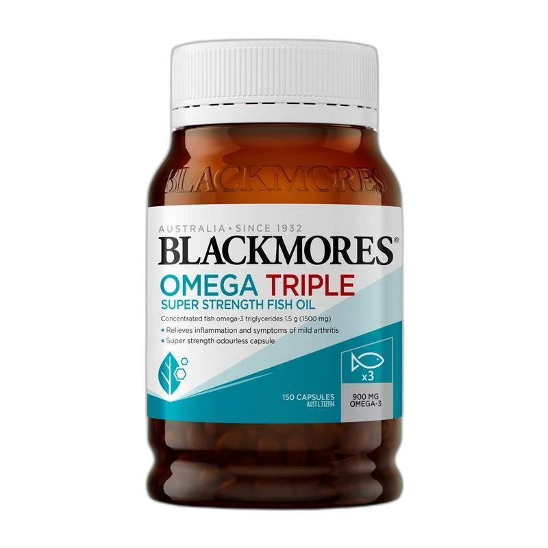 Blackmores 澳佳宝无腥味3倍浓缩深海鱼油150粒Omega3