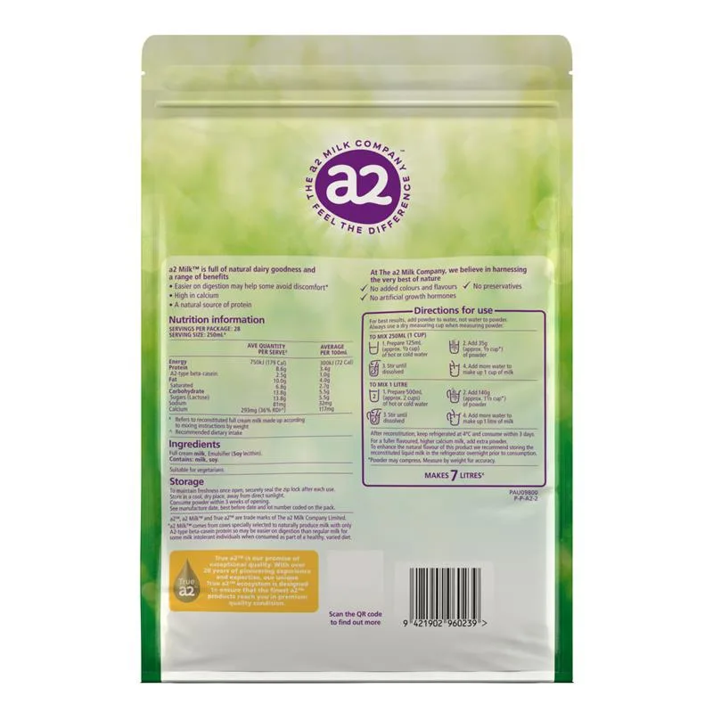 A2 成人全脂奶粉 1kg 2