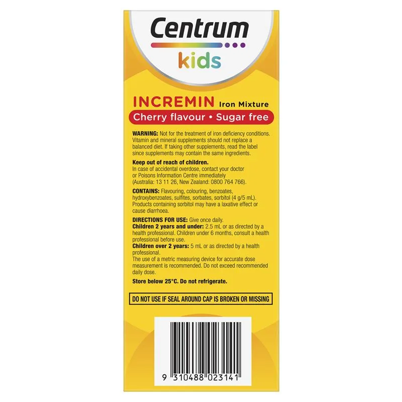 Centrum 善存澳洲儿童补铁口服液改善厌食 200mL 4