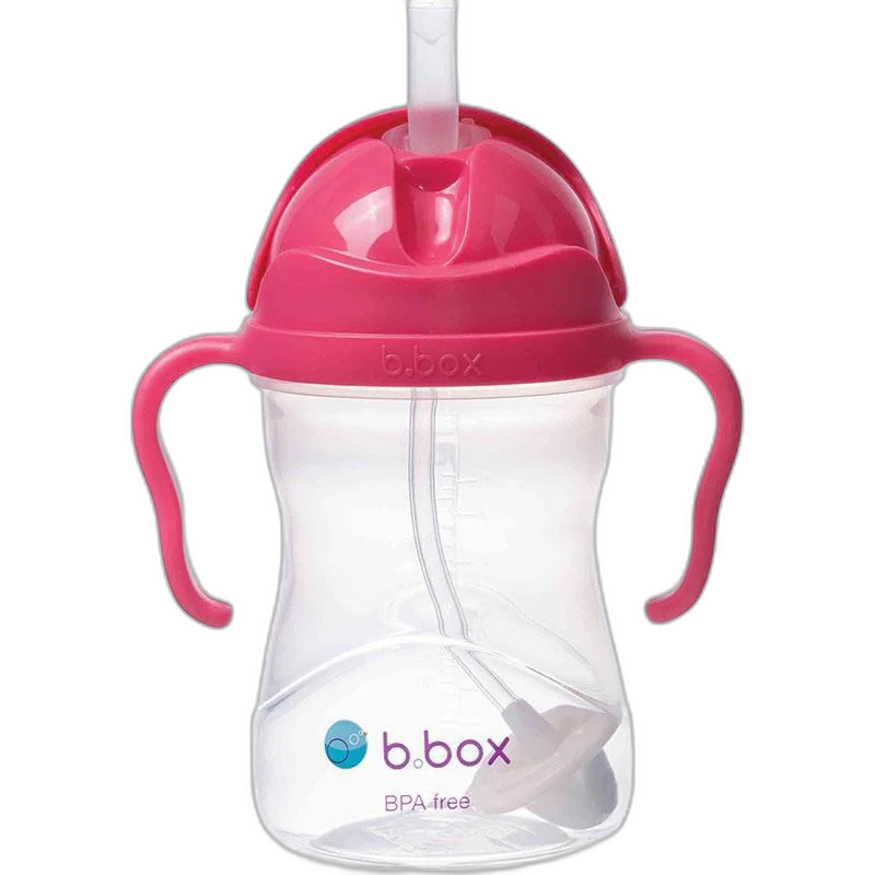 B.BOX 新版婴幼儿重力球吸管杯 玫红色 6+