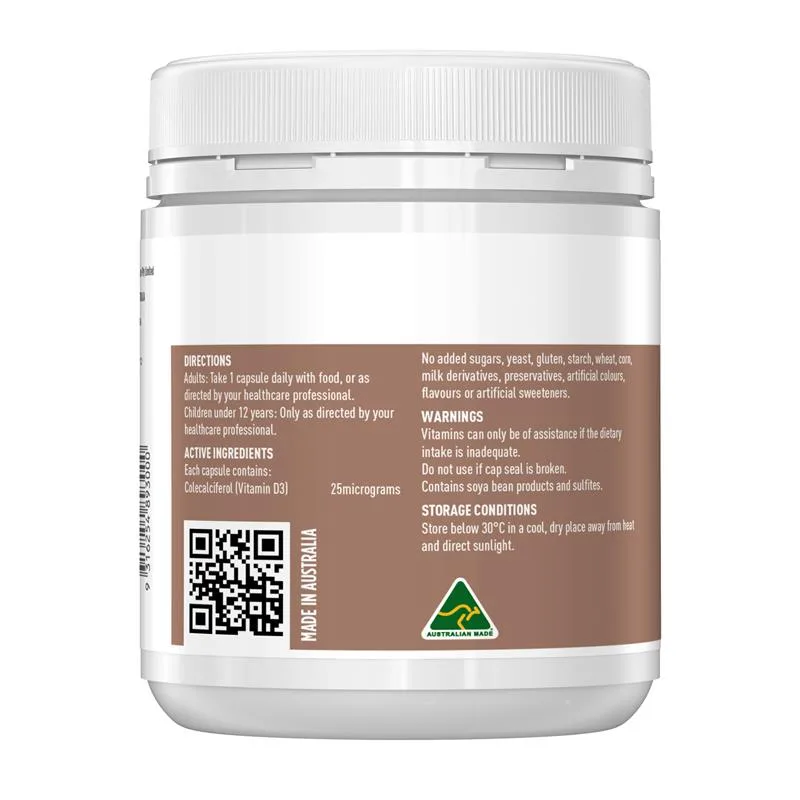 Healthy Care 维生素D3软胶囊 1000IU 2