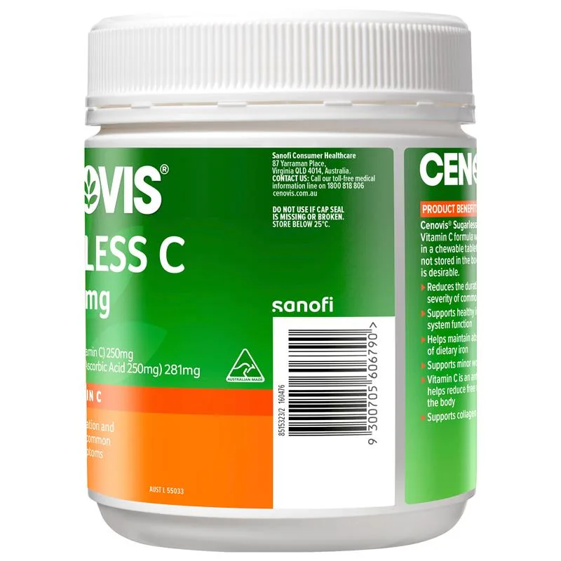 Cenovis 维生素C咀嚼片 vc无糖型 500mg 3