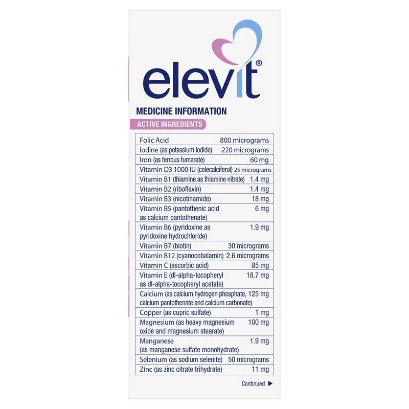 Elevit 女士爱乐维孕妇维生素含叶酸 100粒 4