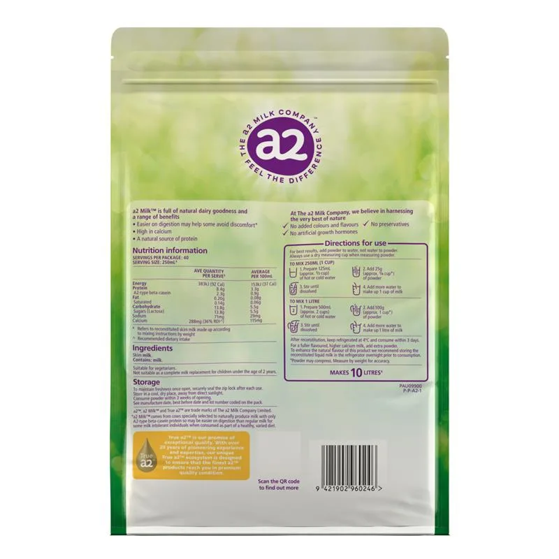 A2 成人脱脂奶粉1kg 2