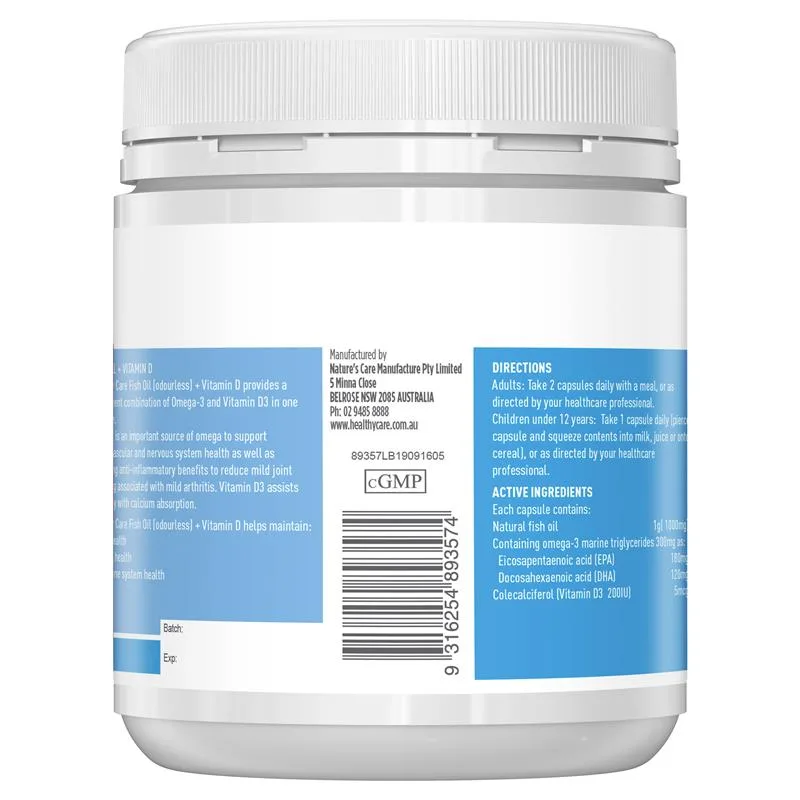 Healthy Care 鱼油+维生素D 2