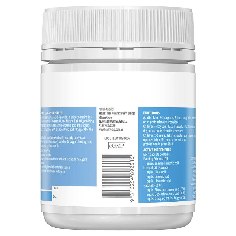 Healthy Care 369 omega 3-6-9 鱼油 2