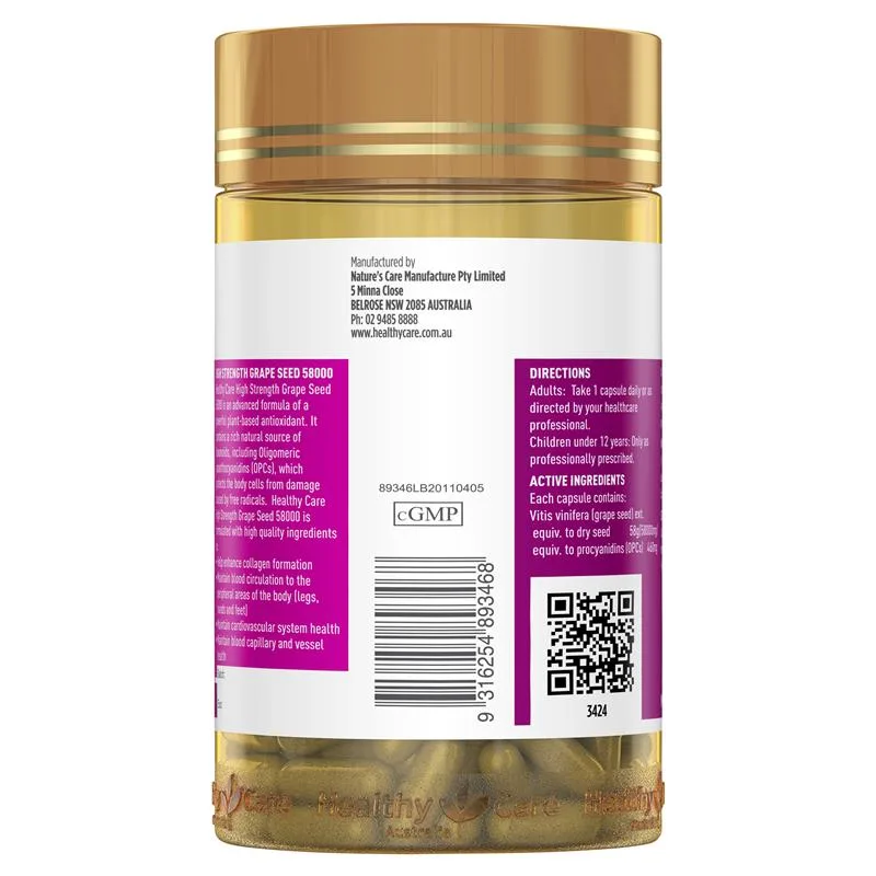 Healthy Care 加强版葡萄籽58000mg 2
