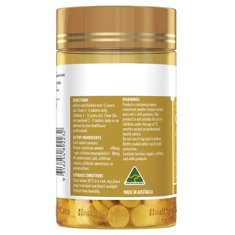 Healthy Care 牛初乳片400mg 200粒 2