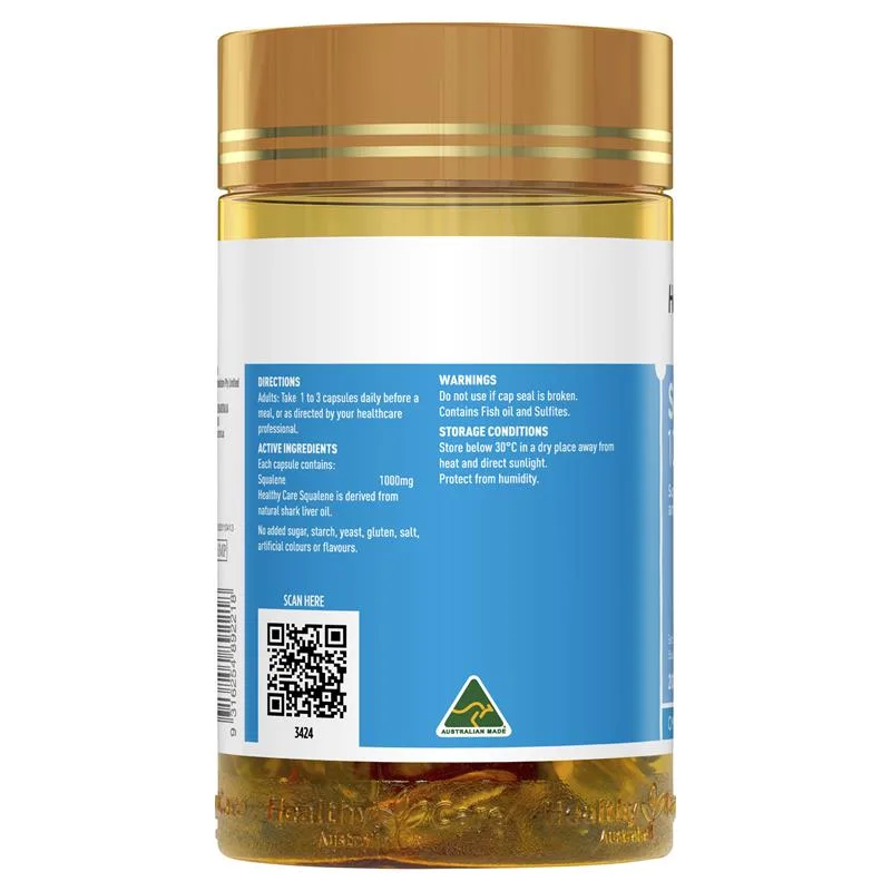 Healthy Care 角鲨烯 1000mg 200粒 3