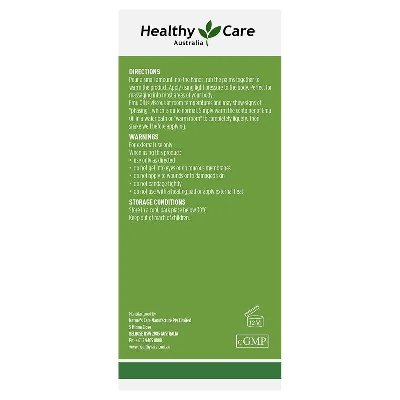 Healthy Care 鸸鹋油鸵鸟油按摩油（舒缓关节疼痛） 5