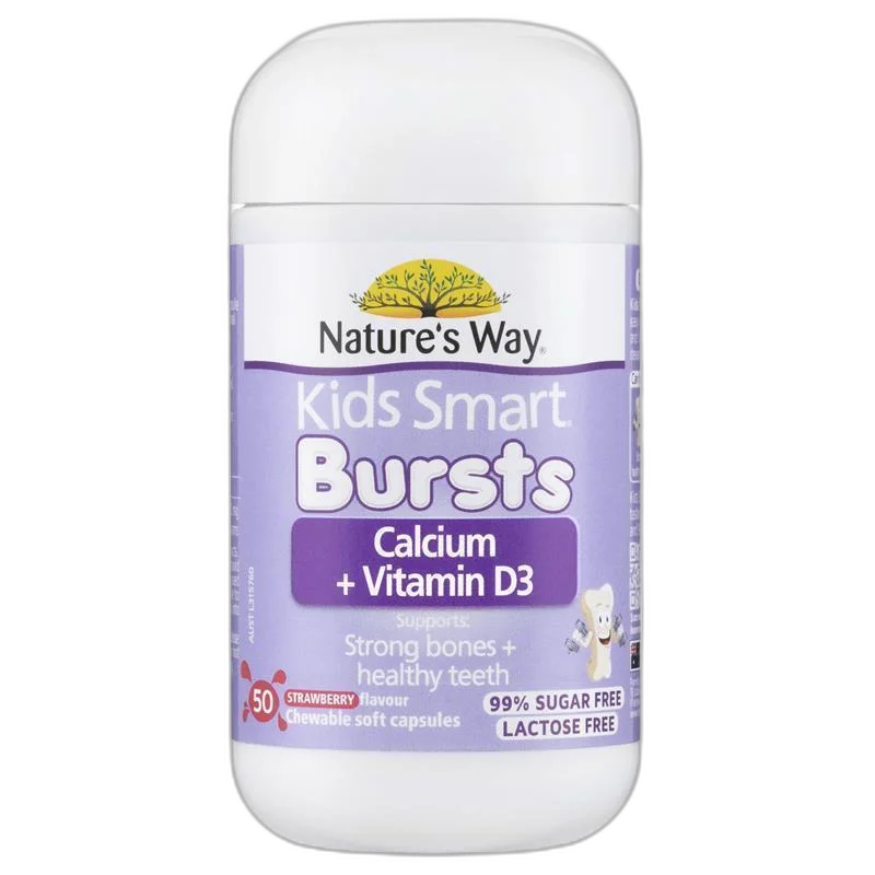 Nature's Way 草莓口味儿童液体钙+D3胶囊 50粒 1