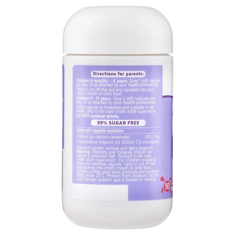 Nature's Way 草莓口味儿童液体钙+D3胶囊 50粒 2