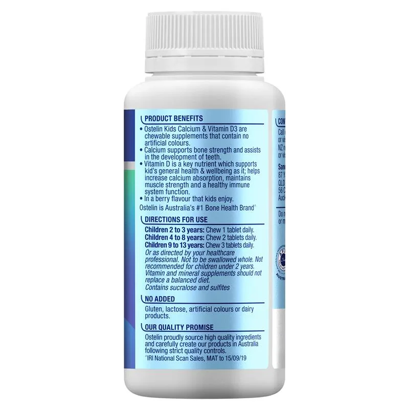 Ostelin 新版Kids 儿童恐龙钙90粒 3