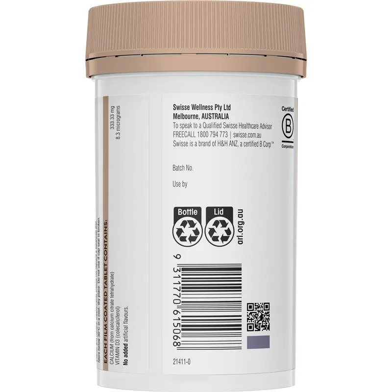 Swisse 维他命D钙片 150粒 3