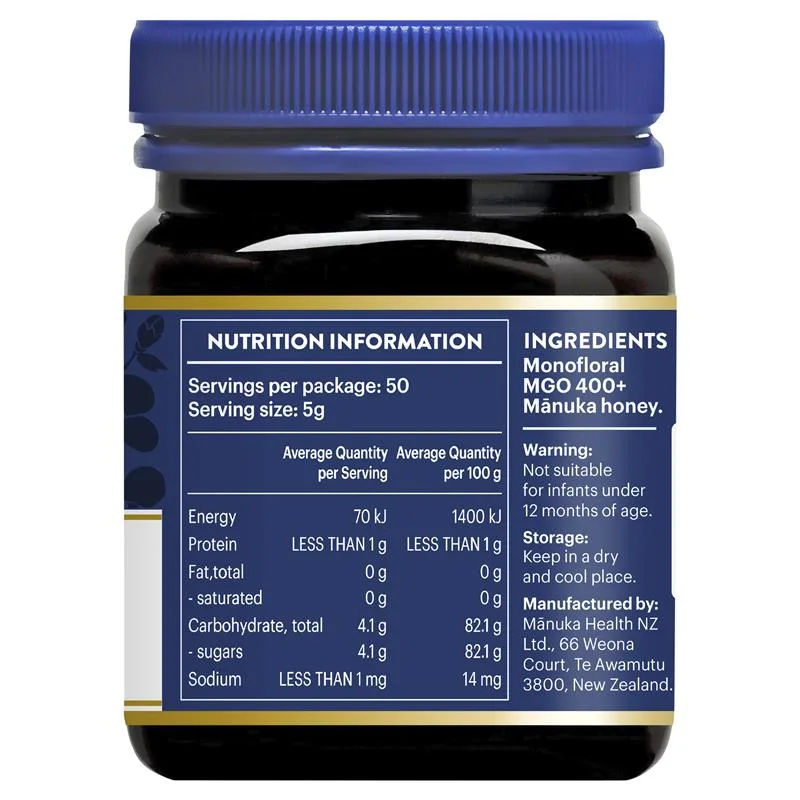 Manuka Health 麦卢卡蜂蜜MGO400+250克装 4