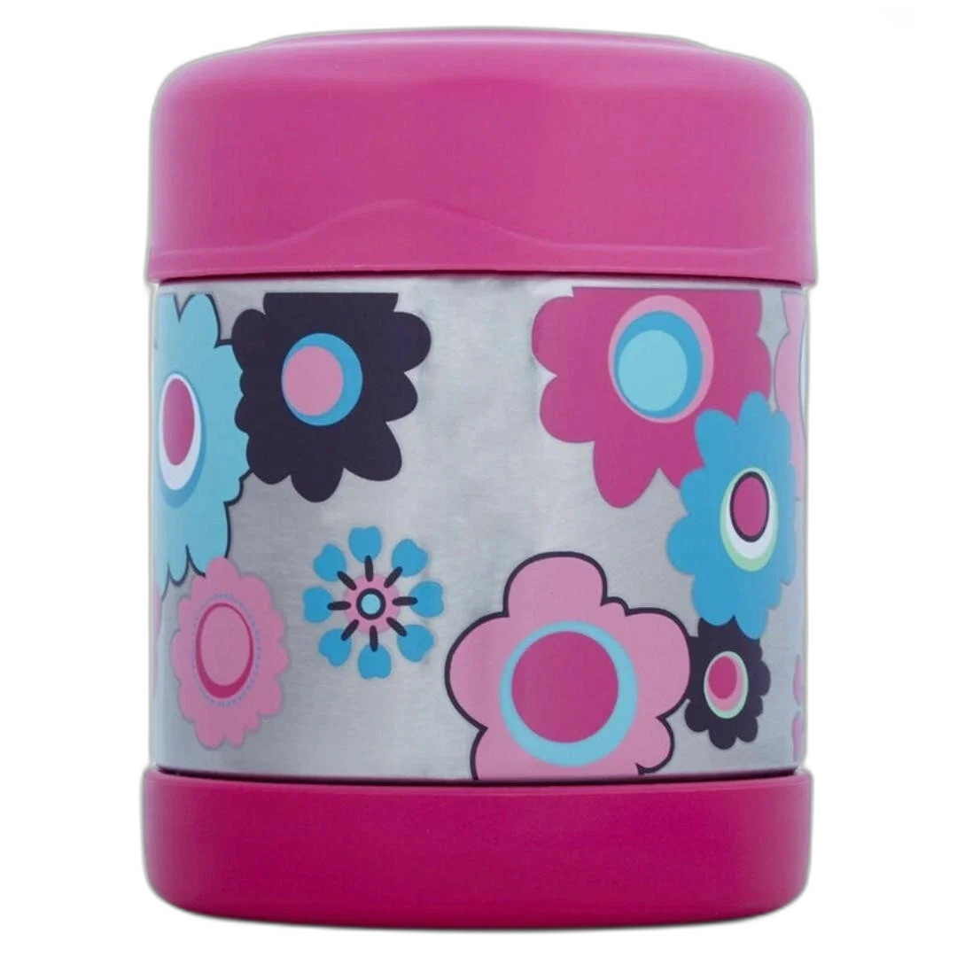 Thermos 儿童食物杯花朵玫红色290毫升 1