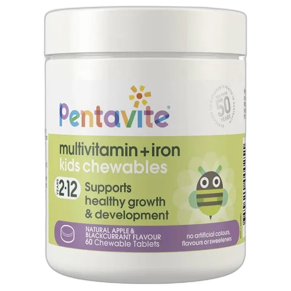 Pentavite 儿童复合维生素+铁咀嚼片 1